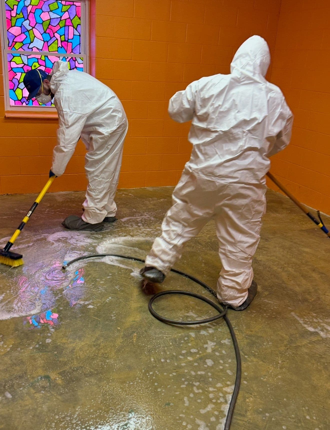 FSRT-certified fire damage restoration team cleaning soot and smoke residue from a Houston property